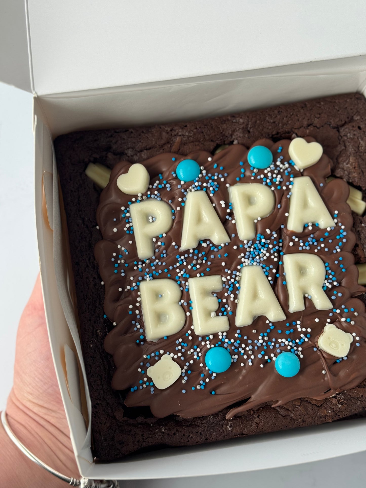 FATHER'S DAY PERSONALISED BROWNIE/BLONDIE (mini 12cm X 12cm)