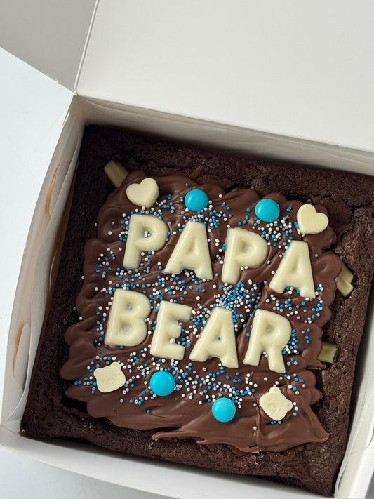 FATHER'S DAY PERSONALISED BROWNIE/BLONDIE (mini 12cm X 12cm)