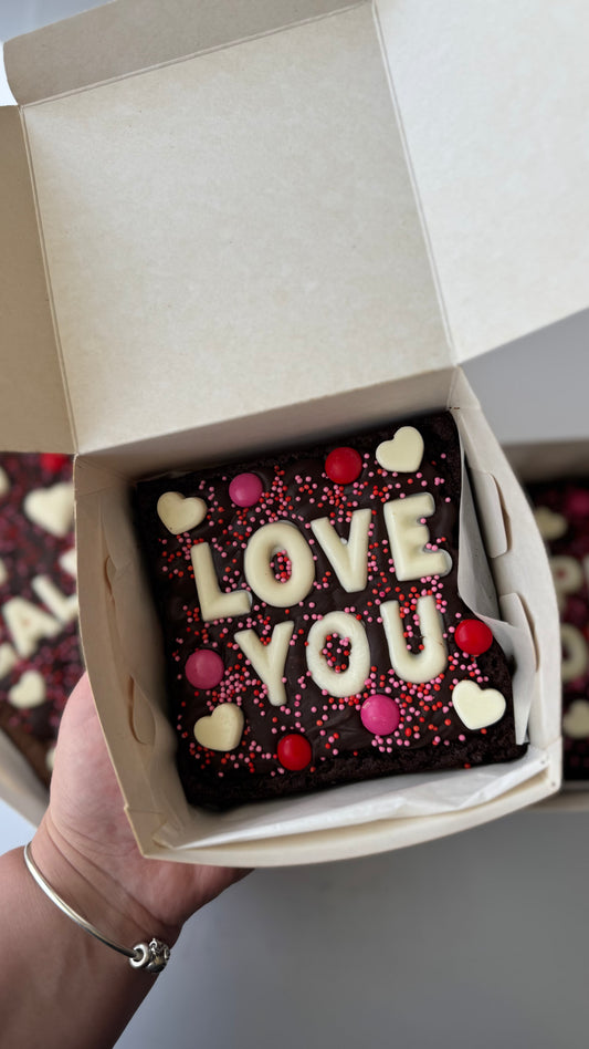 PERSONALISED VDAY BROWNIE (mini)