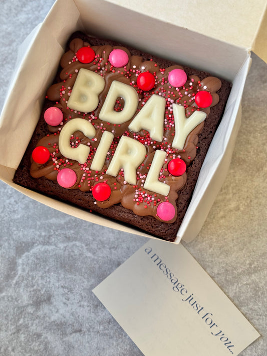 PERSONALISED BROWNIE/BLONDIE (mini 12cm X 12cm)