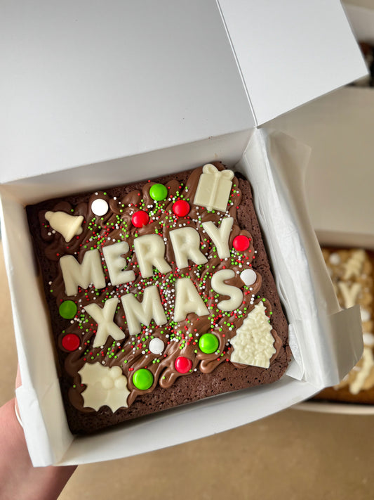 PERSONALISED CHRISTMAS BROWNIE/BLONDIE